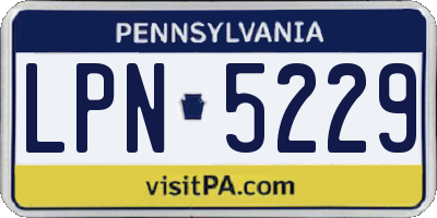 PA license plate LPN5229