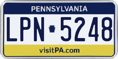 PA license plate LPN5248