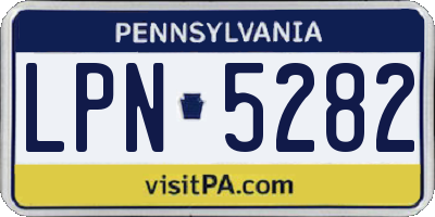 PA license plate LPN5282