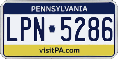 PA license plate LPN5286