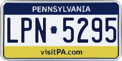 PA license plate LPN5295