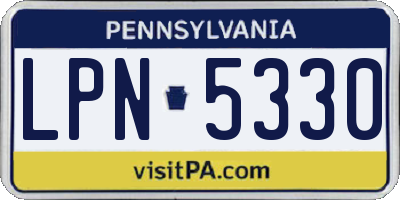 PA license plate LPN5330