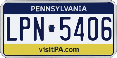 PA license plate LPN5406