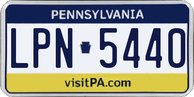 PA license plate LPN5440