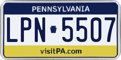 PA license plate LPN5507