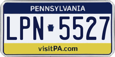 PA license plate LPN5527