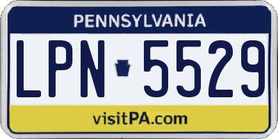 PA license plate LPN5529