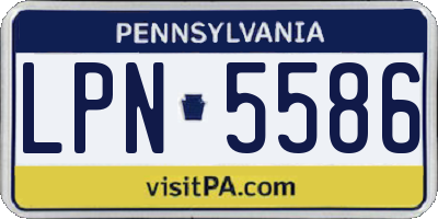 PA license plate LPN5586