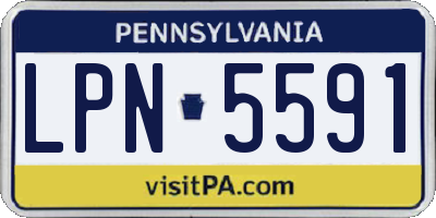 PA license plate LPN5591