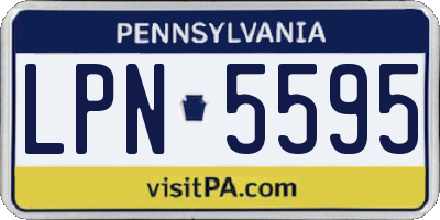 PA license plate LPN5595