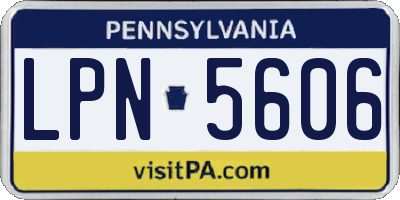 PA license plate LPN5606