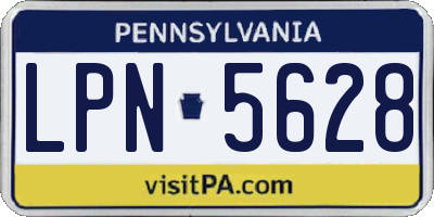 PA license plate LPN5628