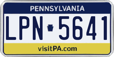 PA license plate LPN5641