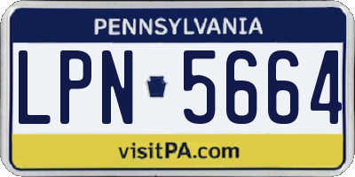 PA license plate LPN5664