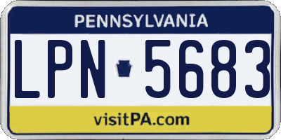 PA license plate LPN5683