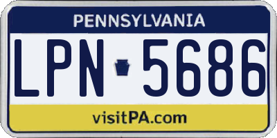 PA license plate LPN5686