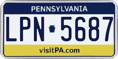 PA license plate LPN5687