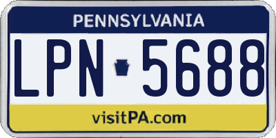 PA license plate LPN5688