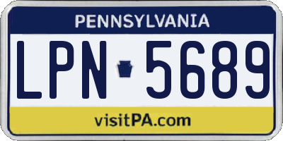 PA license plate LPN5689