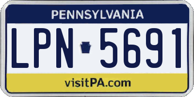 PA license plate LPN5691