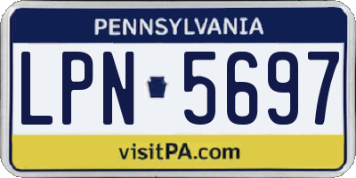 PA license plate LPN5697