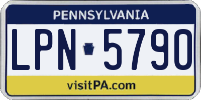 PA license plate LPN5790