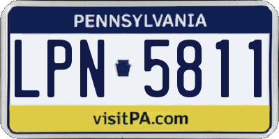 PA license plate LPN5811