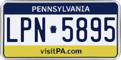 PA license plate LPN5895