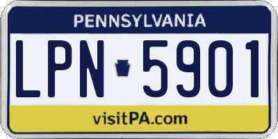 PA license plate LPN5901