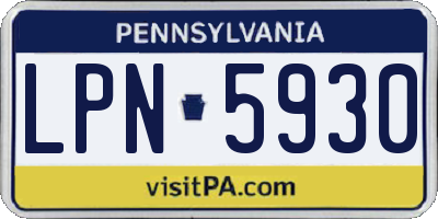 PA license plate LPN5930
