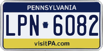 PA license plate LPN6082