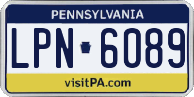 PA license plate LPN6089