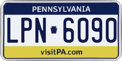 PA license plate LPN6090