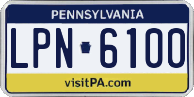 PA license plate LPN6100