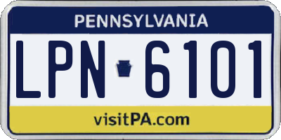 PA license plate LPN6101