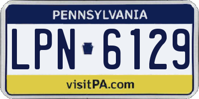 PA license plate LPN6129