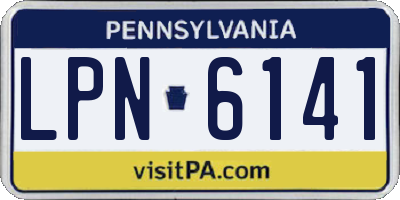 PA license plate LPN6141