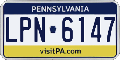 PA license plate LPN6147
