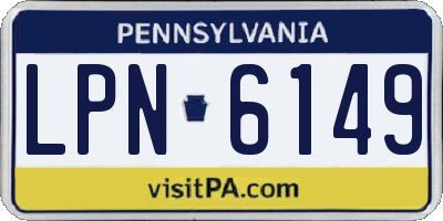 PA license plate LPN6149