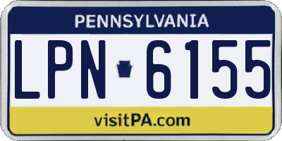 PA license plate LPN6155
