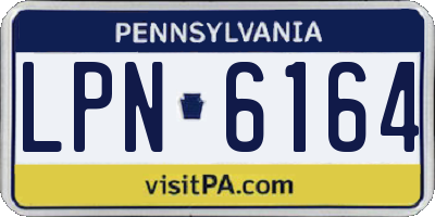PA license plate LPN6164