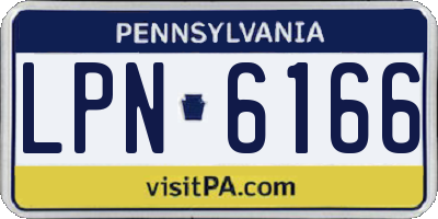 PA license plate LPN6166