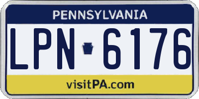 PA license plate LPN6176