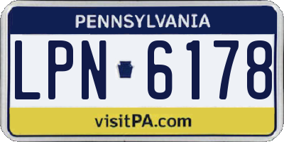 PA license plate LPN6178