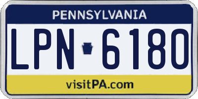 PA license plate LPN6180