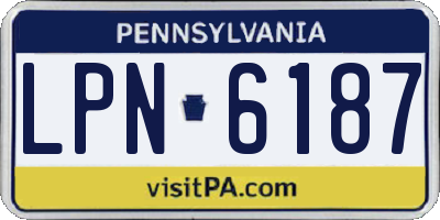 PA license plate LPN6187