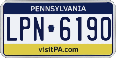 PA license plate LPN6190