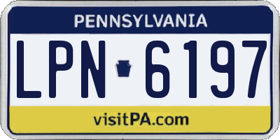 PA license plate LPN6197