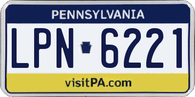 PA license plate LPN6221