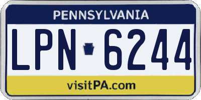 PA license plate LPN6244